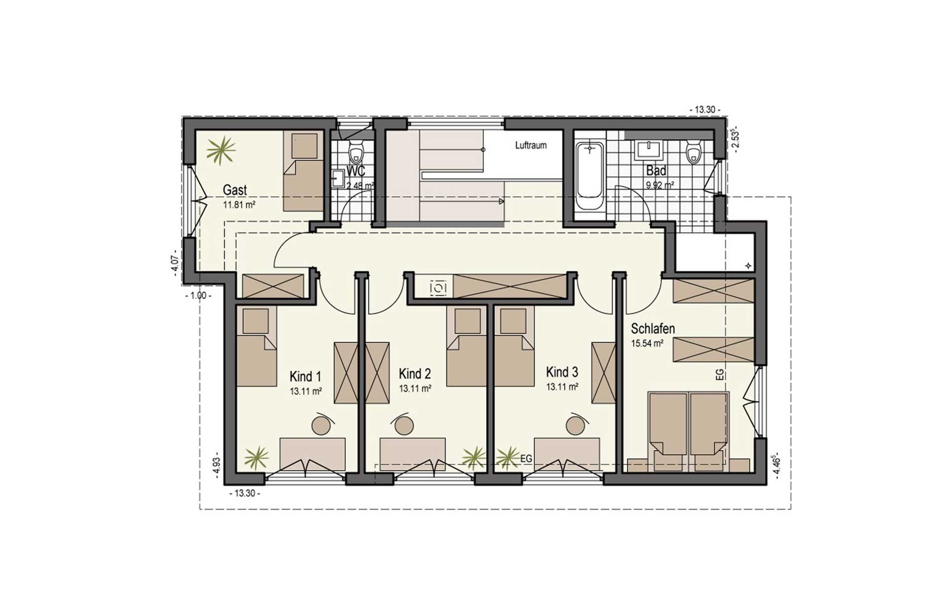 Obergeschoss Sonnenfeld von Keitel-Haus GmbH
