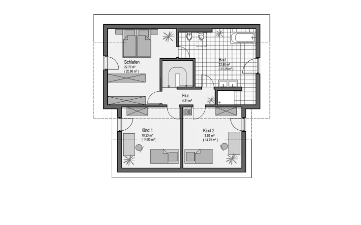 Keitel Haus - Musterhaus Stromberg Dachgeschoss