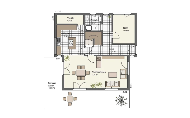 Keitel Haus - Musterhaus Stromberg Erdgeschoss