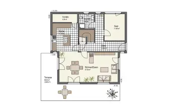 Grundriss Pultdach Stromberg von Keitel Haus