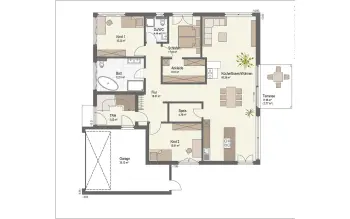 Grundriss Stadtvilla / Villa Wiesenrain von Keitel Haus