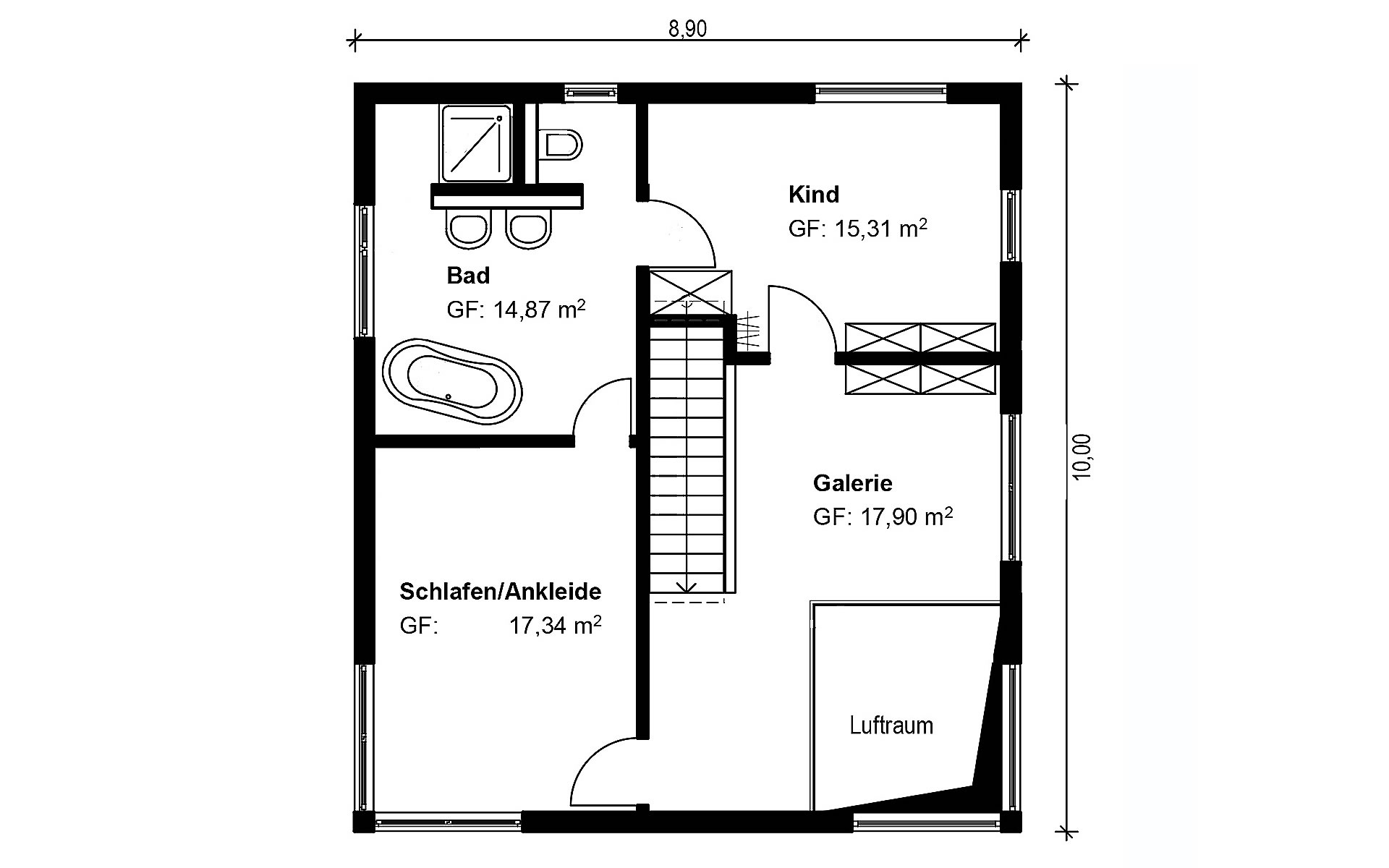 Obergeschoss Homestory 314 von Lehner-Haus GmbH