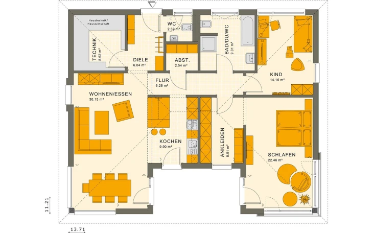 Living Haus - Musterhaus SOLUTION 101 V3 Erdgeschoss