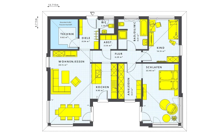 Living Haus - Musterhaus SOLUTION 101 V3 Erdgeschoss