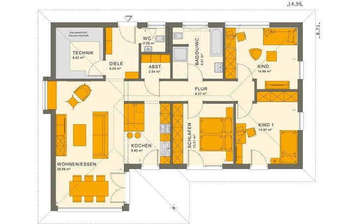 Living Haus - Musterhaus SOLUTION 110 V3 Erdgeschoss