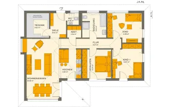 Grundriss Walmdach SOLUTION 110 V3 von Living Haus
