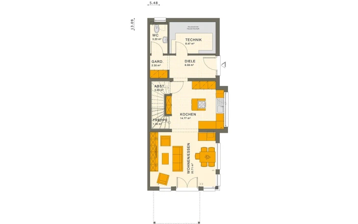 Living Haus - Musterhaus SOLUTION 117 L V3 Erdgeschoss