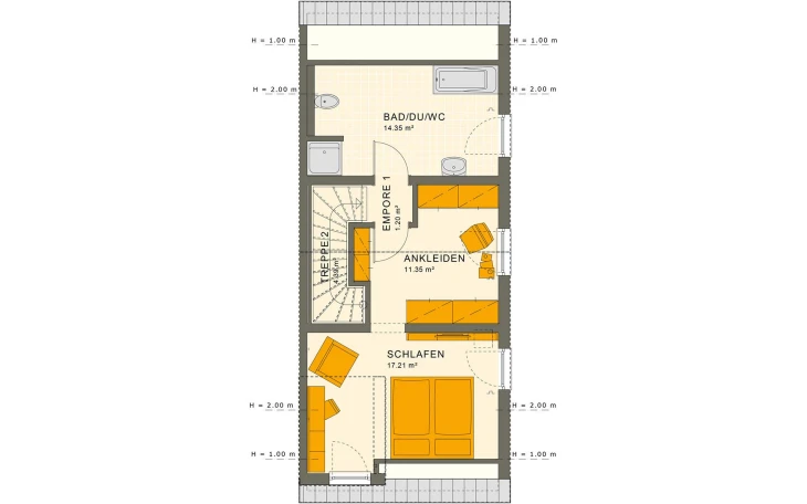Living Haus - Musterhaus SOLUTION 117 XL V4 Dachgeschoss