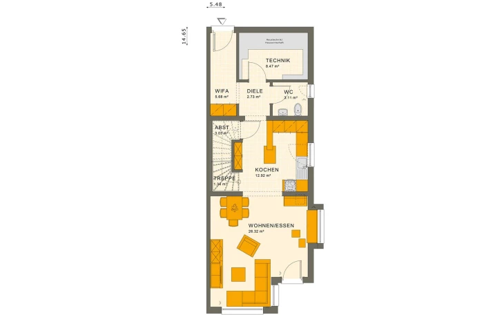 Living Haus - Musterhaus SOLUTION 117 XL V4 Erdgeschoss