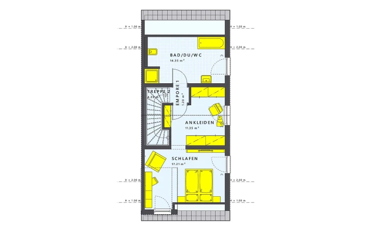 Living Haus - Musterhaus SOLUTION 117 XL V4 Dachgeschoss