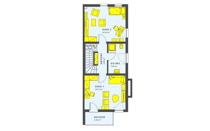 Living Haus - Musterhaus SOLUTION 117 XL V4 Obergeschoss