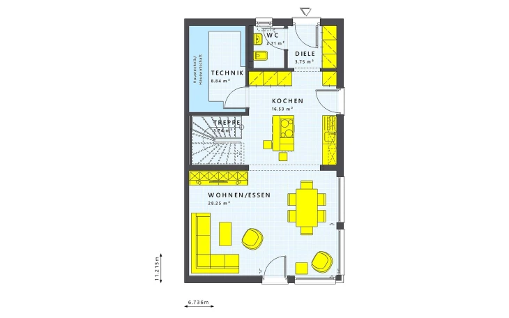 Living Haus - Musterhaus SOLUTION 124 L V2 Erdgeschoss