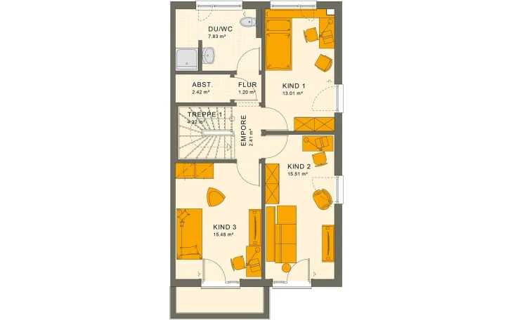 Living Haus - Musterhaus SOLUTION 124 XL V4 Obergeschoss