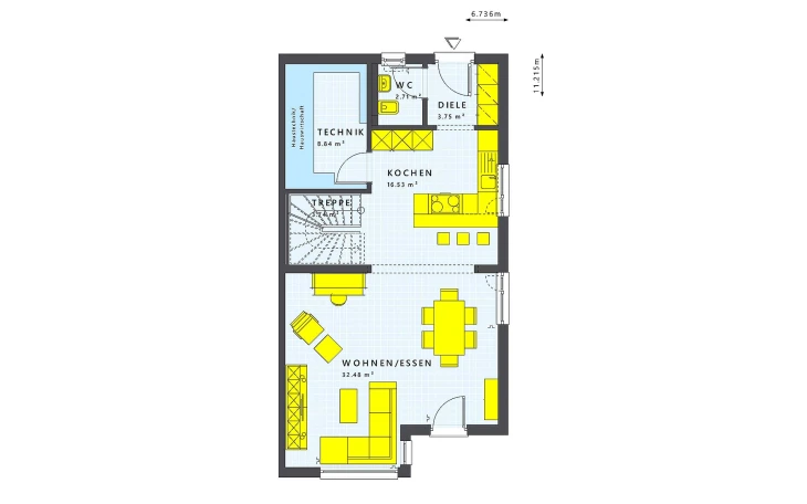 Living Haus - Musterhaus SOLUTION 124 XL V4 Erdgeschoss