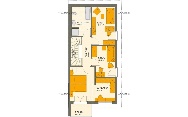 Living Haus - Musterhaus SOLUTION 125 L V3 Dachgeschoss