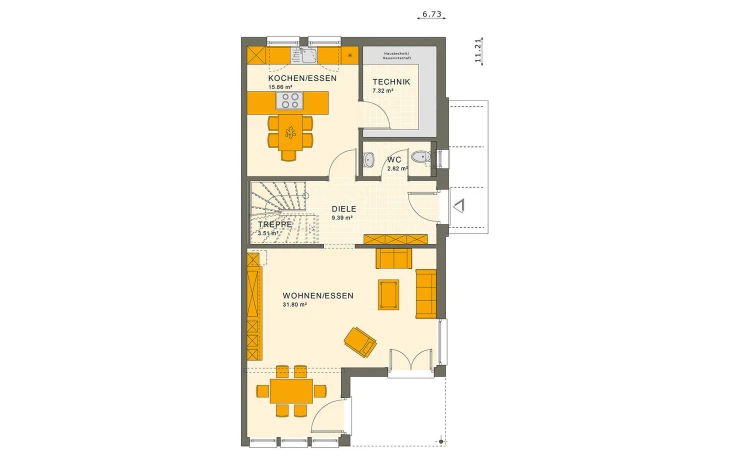 Living Haus - Musterhaus SOLUTION 126 XL V5 Erdgeschoss