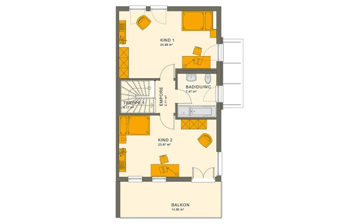 Living Haus - Musterhaus SOLUTION 126 XL V5 Obergeschoss