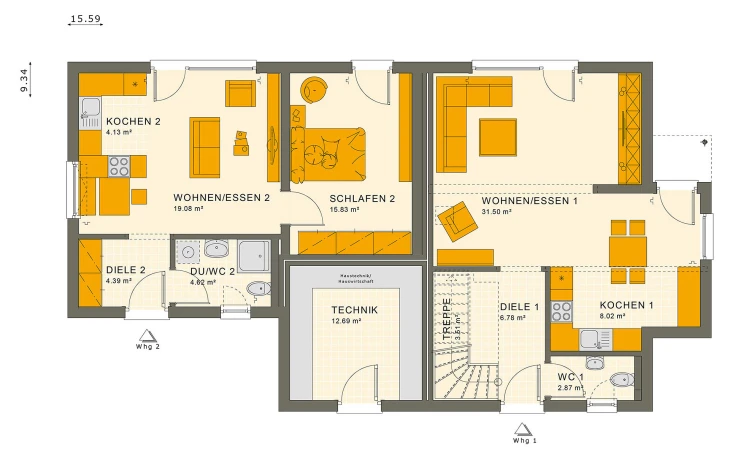 Living Haus - Musterhaus SOLUTION 183 V2 Erdgeschoss