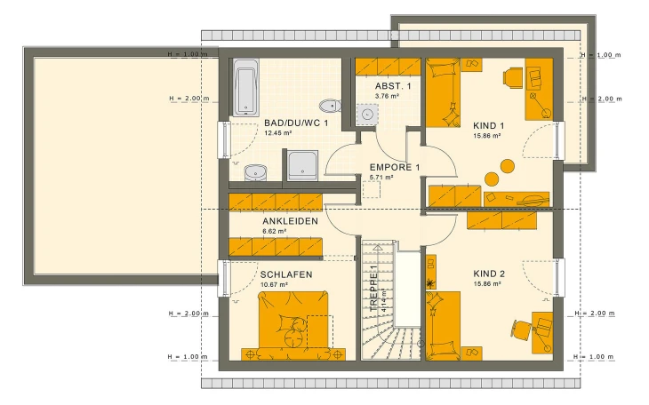 Living Haus - Musterhaus SOLUTION 183 V3 Dachgeschoss