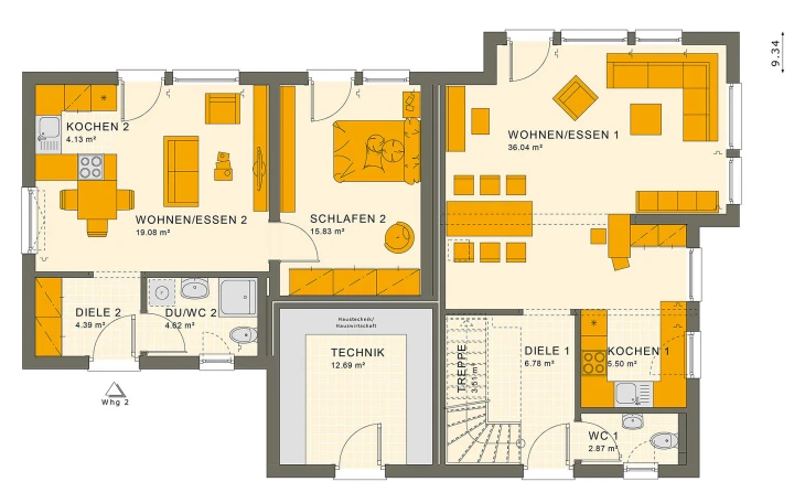 Living Haus - Musterhaus SOLUTION 183 V3 Erdgeschoss