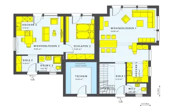 Grundriss Designerhaus SOLUTION 183 V3 von Living Haus