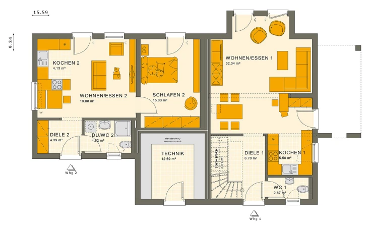 Living Haus - Musterhaus SOLUTION 183 V4 Erdgeschoss