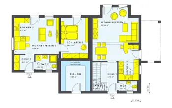 Grundriss Familienhaus SOLUTION 183 V4 von Living Haus