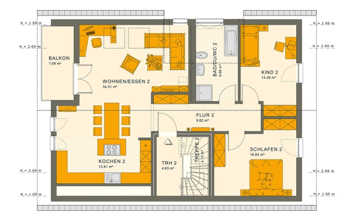 Living Haus - Musterhaus SOLUTION 204 V2 Dachgeschoss