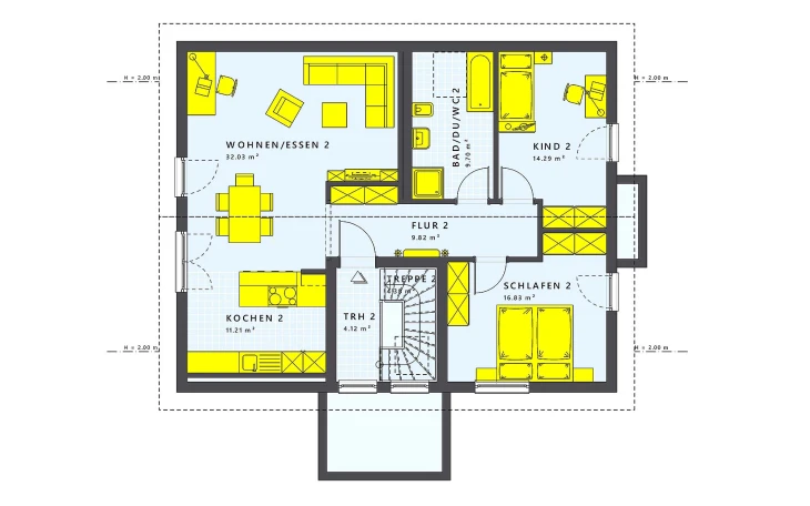 Living Haus - Musterhaus SOLUTION 204 V6 L Obergeschoss