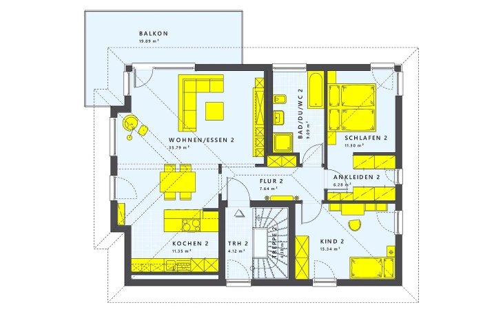 Living Haus - Musterhaus SOLUTION 204 V8 L Obergeschoss