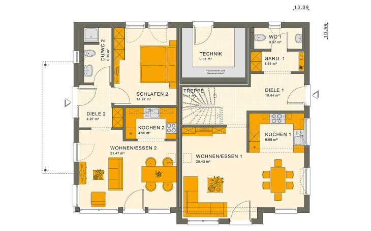 Living Haus - Musterhaus SOLUTION 230 V6 Erdgeschoss
