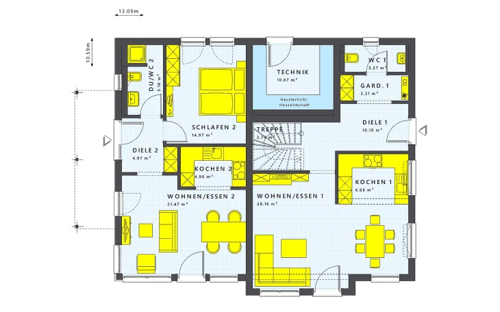 Living Haus - Musterhaus SOLUTION 230 V6 Erdgeschoss