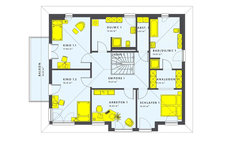 Living Haus - Musterhaus SOLUTION 230 V6 Obergeschoss