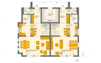 Grundriss Familienhaus SOLUTION 242 V4 von Living Haus