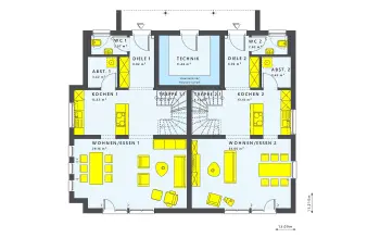 Grundriss Familienhaus SOLUTION 242 V4 von Living Haus