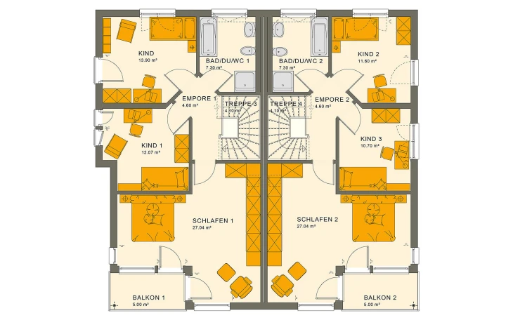 Living Haus - Musterhaus SOLUTION 242 V7 Obergeschoss
