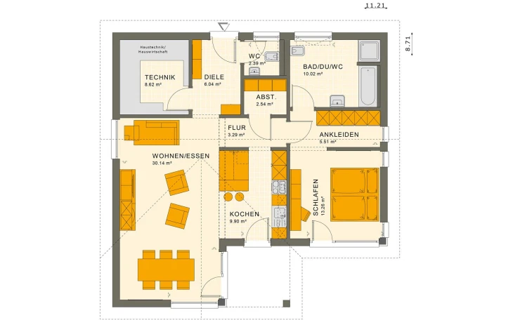 Living Haus - Musterhaus SOLUTION 82 V2 Erdgeschoss