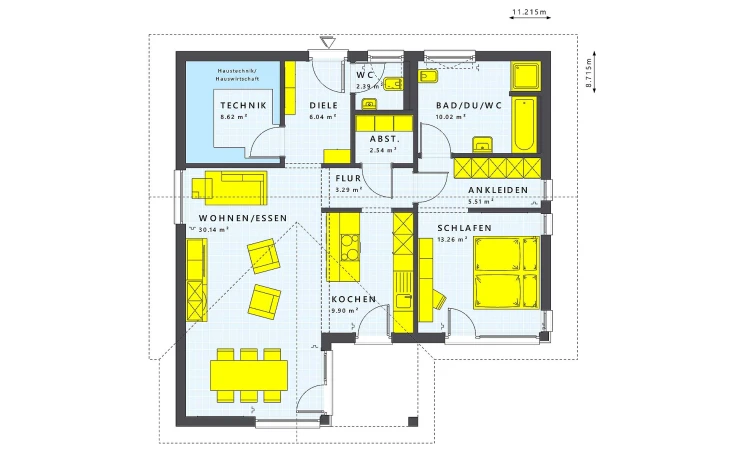 Living Haus - Musterhaus SOLUTION 82 V2 Erdgeschoss
