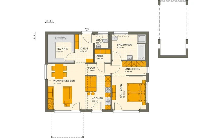 Living Haus - Musterhaus SOLUTION 82 V4 Erdgeschoss
