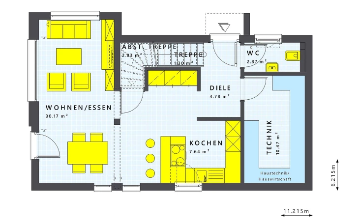 Living Haus - Musterhaus SUNSHINE 112 V3 Erdgeschoss