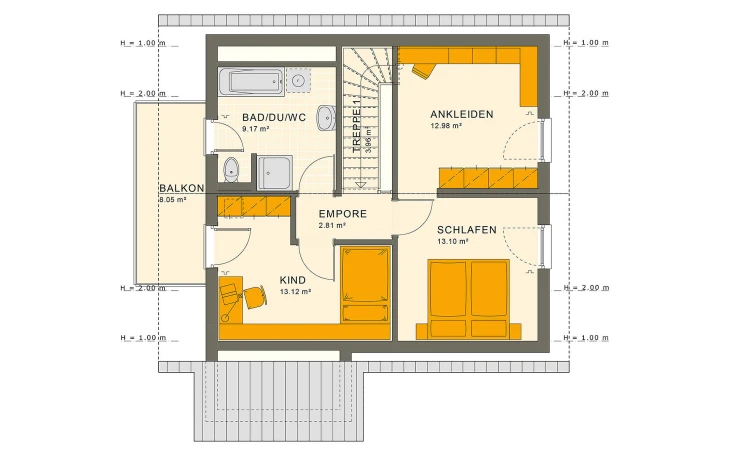Living Haus - Musterhaus SUNSHINE 113 V2 Dachgeschoss