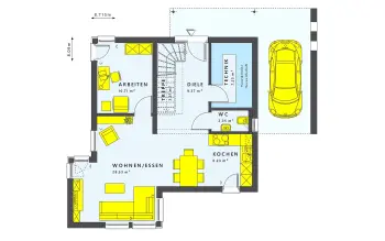 Grundriss Stadtvilla / Villa SUNSHINE 113 V7 von Living Haus