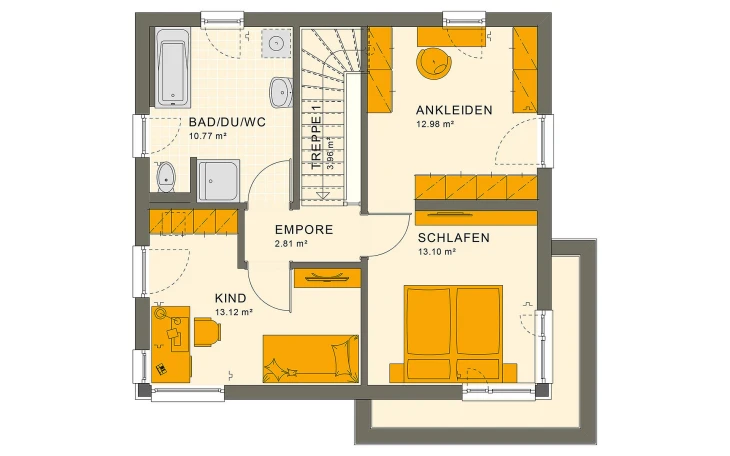 Living Haus - Musterhaus SUNSHINE 113 V8 Obergeschoss