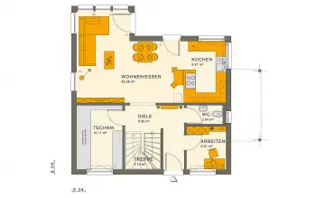 Grundriss Familienhaus SUNSHINE 125 V2 von Living Haus