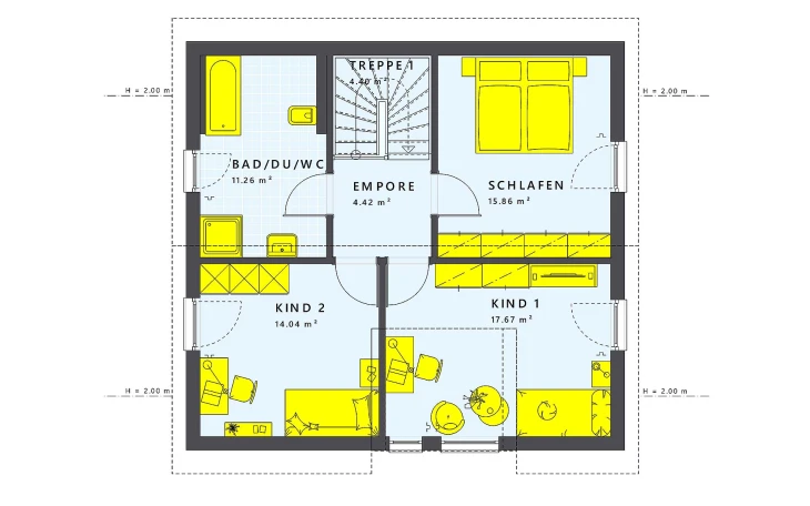 Living Haus - Musterhaus SUNSHINE 136 V5 Dachgeschoss