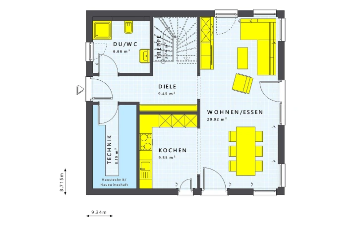 Living Haus - Musterhaus SUNSHINE 136 V5 Erdgeschoss
