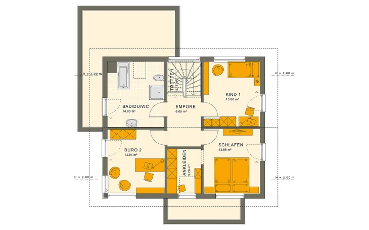 Living Haus - Musterhaus SUNSHINE 143 Mülheim-Kärlich Dachgeschoss