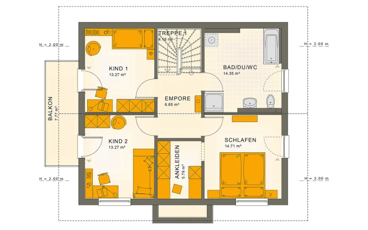 Living Haus - Musterhaus SUNSHINE 143 V4 Dachgeschoss