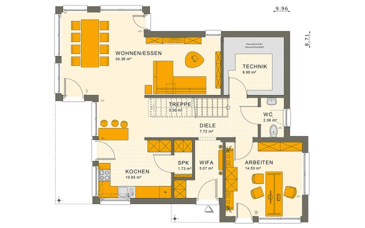 Living Haus - Musterhaus SUNSHINE 144 V6 Erdgeschoss