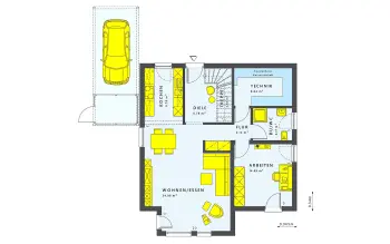 Grundriss Familienhaus SUNSHINE 151 V2 von Living Haus